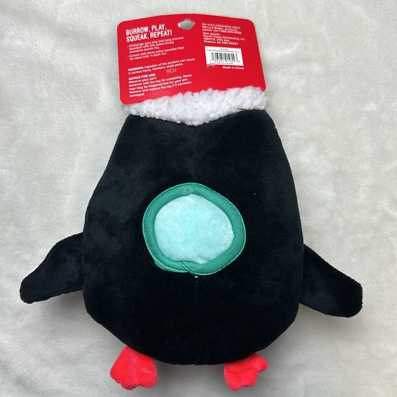 Merry & Bright Penguin Christmas Hide ‘N Peek Squeak Dog Toy - Picture 4 of 5